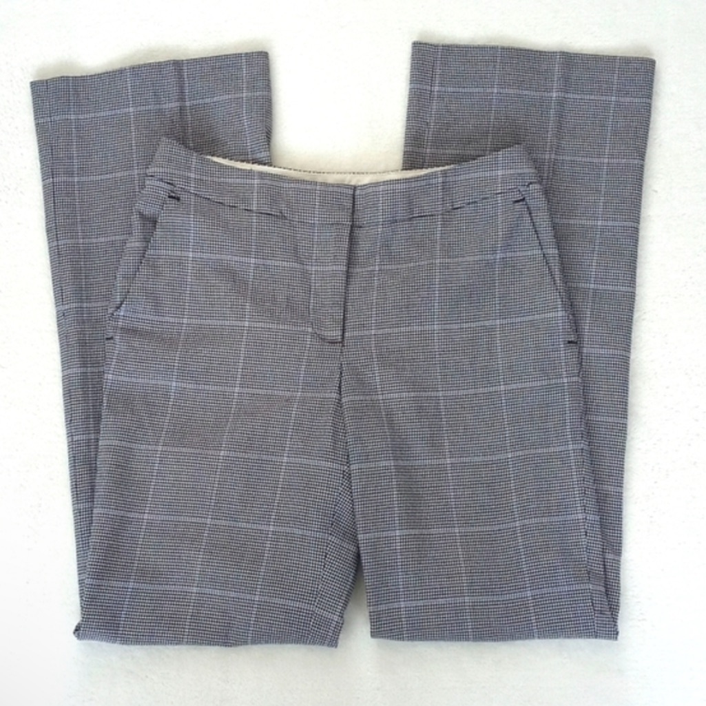 Michael Kors Herringbone Grey Plaid & Lavender Plaid Rayon Blend Dress Pants 2